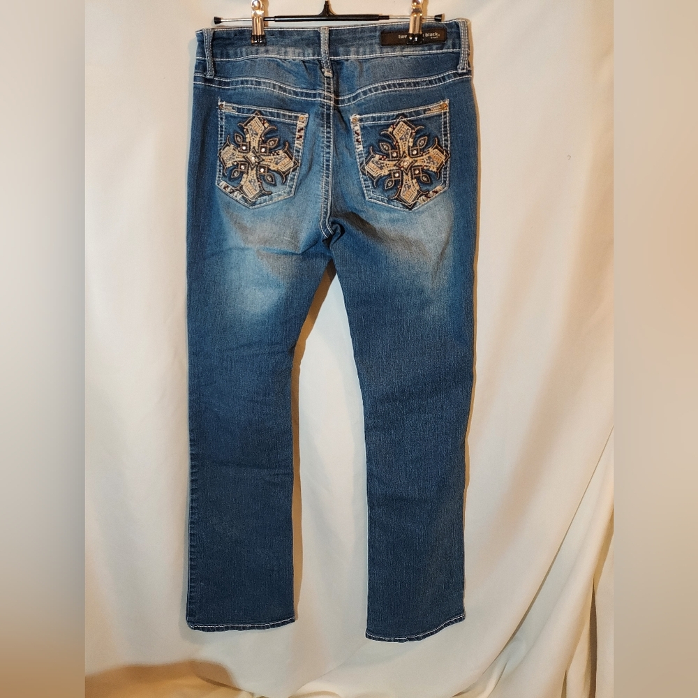 Rue21 Bootcut Low Rise Jeans with Embroidered Pockets